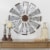 Glitzhome Rustic Farmhouse Round Metal Windmill Wall Decor, Country Farm Home Decoration Perspective: top