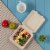 Glitzhome 8 Inch Natural Sugarcane Clamshell Containers, 300 Pack Perspective: top
