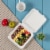 Glitzhome 9 Inch White Sugarcane Clamshell Containers, 300 Pack Perspective: top