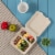 Glitzhome 8 Inch Natural Sugarcane Sectional Clamshell Containers, 300 Pack Perspective: top