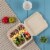 Glitzhome Oak™ PLUS 10-Inch Natural Sugarcane Clamshell Containers Perspective: top