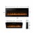 50"L Recessed Wall Mounted Electric Fireplace, With 9 Color Flames Perspective: top