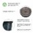 Glitzhome Oversized Faux Ceramic Round Plastic Pot Planter - Black Perspective: top