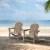 Glitzhome Adirondack Chair - Tan Perspective: top