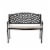Glitzhome Aluminium Patio Garden Bench with Beige Cushion Perspective: top
