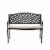 Glitzhome Aluminium Patio Garden Bench with Beige Cushion Perspective: top