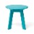 Glitzhome 20 Inch Diameter Outdoor Patio White HDPE Round Side Table, Coffee Table Perspective: top