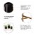 Glitzhome Modern Glossy Metal Plant Stands - Black/Gold Perspective: top