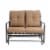 Glitzhome Outdoor Patio Garden Loveseat Glider Chair - Tan Perspective: top