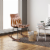 Glitzhome Contoured Natural Bamboo Rocking Chair Perspective: top