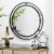 Glitzhome Deluxe Metal Round Wall Mirror - Black Perspective: top