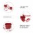 Glitzhome Metal Bicycle with Pots Plant Stand - Red Perspective: top
