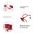 Glitzhome Oversized Metal Bicycle with Pots Plant Stand - Red Perspective: top