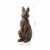 Glitzhome 22.75 Inch Standing Rabbit Statue Faux Bronze Distressed Texture Perspective: top