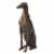 Glitzhome 30.25 Inch H MGO Sitting Greyhound Dog Statue-Right Perspective: top