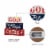 Glitzhome Patriotic Battery Operated Illuminated Wooden Block Decor Perspective: top