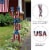 Glitzhome Patriotic Metal USA Yard Stake Perspective: top