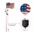 Glitzhome Patriotic Metal Flag Illuminated Yard Stake/Wall Sign Perspective: top