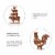 Glitzhome Farmhouse Silhouette Rustic Metal Yard Stake Perspective: top