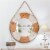 Glitzhome 30 Inch Diameter Coastal Lifebuoy Wood Round Wall Mirror, White&Yellow Perspective: top