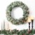 Glitzhome 30 Inch Pre-Lit Glittered Pine Cone Christmas Wreath with 50 Warm White Lights Perspective: top