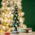 Glitzhome 20 Inch Tall Resin Christmas Red Berry Table Tree Decor Perspective: top