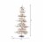 Glitzhome 7 Feet Deluxe Pre-Lit Flocked Pine Faux Christmas Tree with 400 Warm White Lights Perspective: top