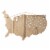 Glitzhome 32.25 Inch Length Wooden Patriotic America Map Wall Decor Perspective: top