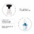 Glitzhome 9.75 Inch Solar-Powered Metal Hanging Light, Edison Bulb for Porch & Umbrella Perspective: top