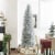 Glitzhome 9 Feet Silver Tinsel Artificial Christmas Tree Perspective: top