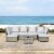 Glitzhome 7-Piece Patio Furniture Set All-Weather Gray Wicker Sectional Sofa and Table Perspective: top