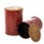 Glitzhome Set of Two Rustic Farmhouse End Table with Metal Accent Barrel and Wood Lid Perspective: top