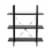 Glitzhome Metal/Wood 3-Tier Bookcases & Shelves - Black Oak Melamine Perspective: top