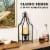 Glitzhome 16.5 Inch Tall Black Metal Lantern Frame Modern Farmhouse Decor Perspective: top