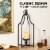 Glitzhome 22 Inch Tall Black Metal Lantern Frame Modern Farmhouse Decor Perspective: top