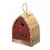 Glitzhome 8.5 H Washed Red Distressed Solid Wood Birdhouse Perspective: top
