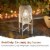 Glitzhome Set of Two 14.25 Inch H Solar Powered Outdoor Lantern White Metal Mesh with Stand Perspective: top