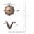 Glitzhome 8.5ft Faux Copper Rain Chain Umbrella Shaped with V-Shaped Gutter Clip Perspective: top