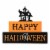 Glitzhome 9.5 Inch Length Happy Halloween Wooden Haunted House Block Sign Perspective: top