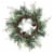 Glitzhome 24 Inch Diameter Frosted Ornament, Berry & Pinecone Wreath Perspective: top