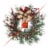 Glitzhome 24 Inch Diameter Frosted Berry, Pine with Bowknot Wreath Perspective: top