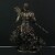 Metallic Bronze Finish Greek God Poseidon Statue Perspective: top