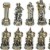 Bronze and Silver Finish Greek / Roman Gods Pantheon Chessmen Set Chess Pieces Perspective: top