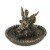 Baphomet Goat Head Ritual Altar Bronze Finish Backflow Incense Burner 5 Inches Perspective: top