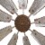 Glitzhome Rustic Farmhouse Round Metal Windmill Wall Decor, Country Farm Home Decoration Perspective: top