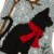 Glitzhome 20 Inch Length Hooked Stocking, Cat Perspective: top