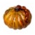 Glitzhome Tall Multi Striped Glass Short Pumpkin, 5.95 Inch Diameter X 5.00 Inch Perspective: top