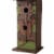 Glitzhome Hanging Two-Tiered Distressed Wooden Birdhouse Perspective: top