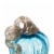 Glitzhome 8.5 Inch Tall Blue Glass Gourd Perspective: top