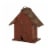 Glitzhome 8.66 H Heart Design Wooden Bird House, Distressed Textured Perspective: top
